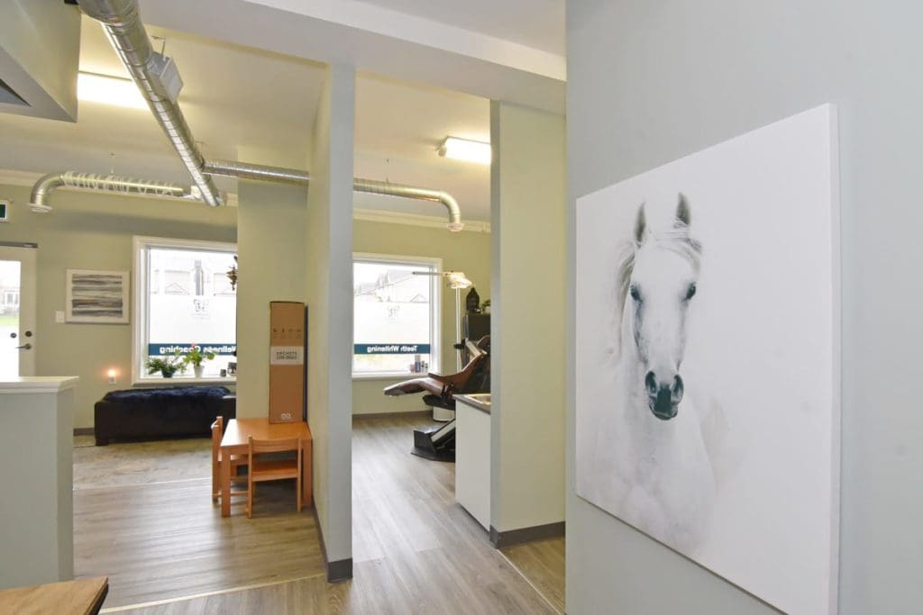 Hallway leading to hygienist exam room