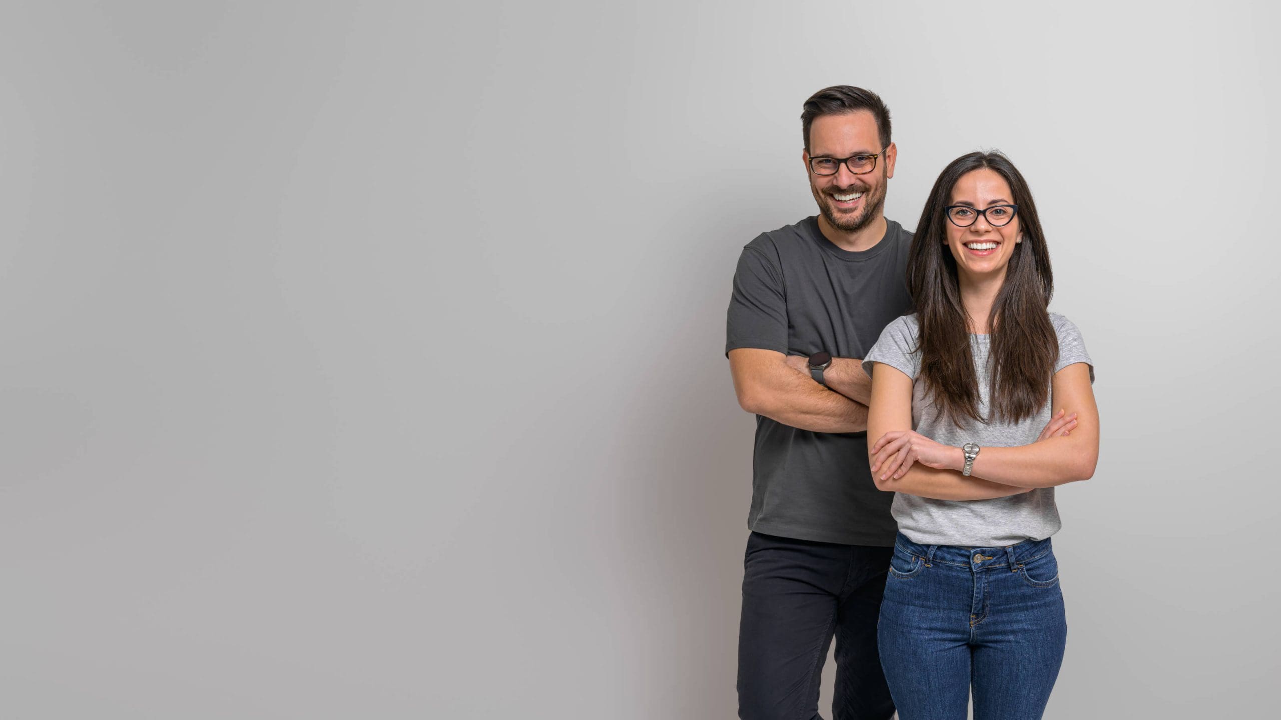 Young couple smiling