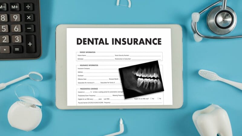 Dental Insurance Toothache Doctor Patient Work Paper, Claim Insurance Saving Benefits and Product, Toothbrush Top View
