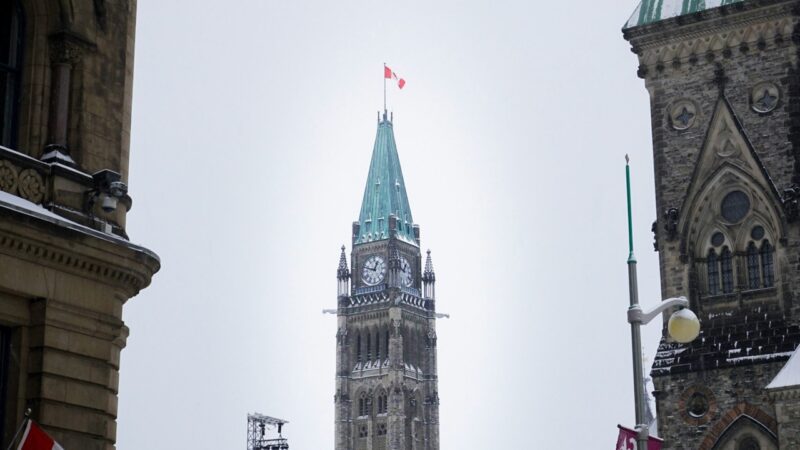 Canada parliament building in winter