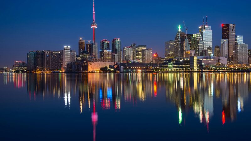 Toronto city skyline with CN Tower