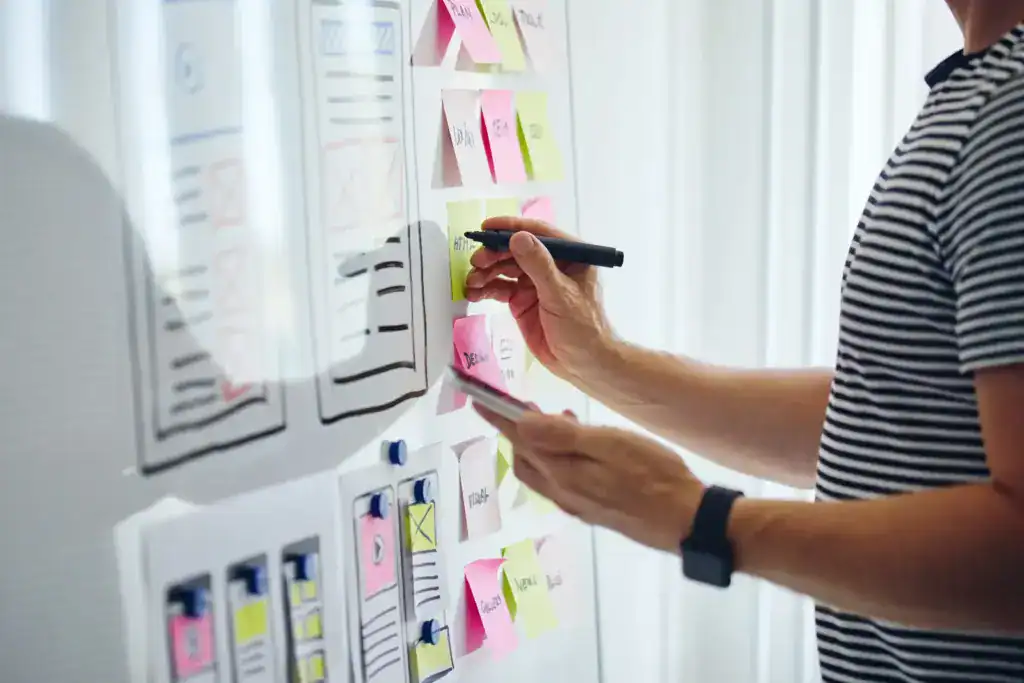 Wireframing of a website for advertising