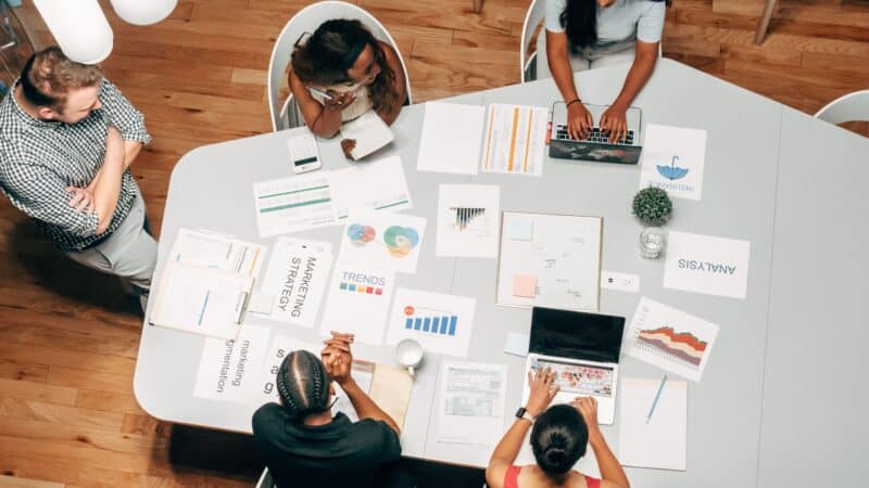 Professional planning a marketing strategy for dental practice
